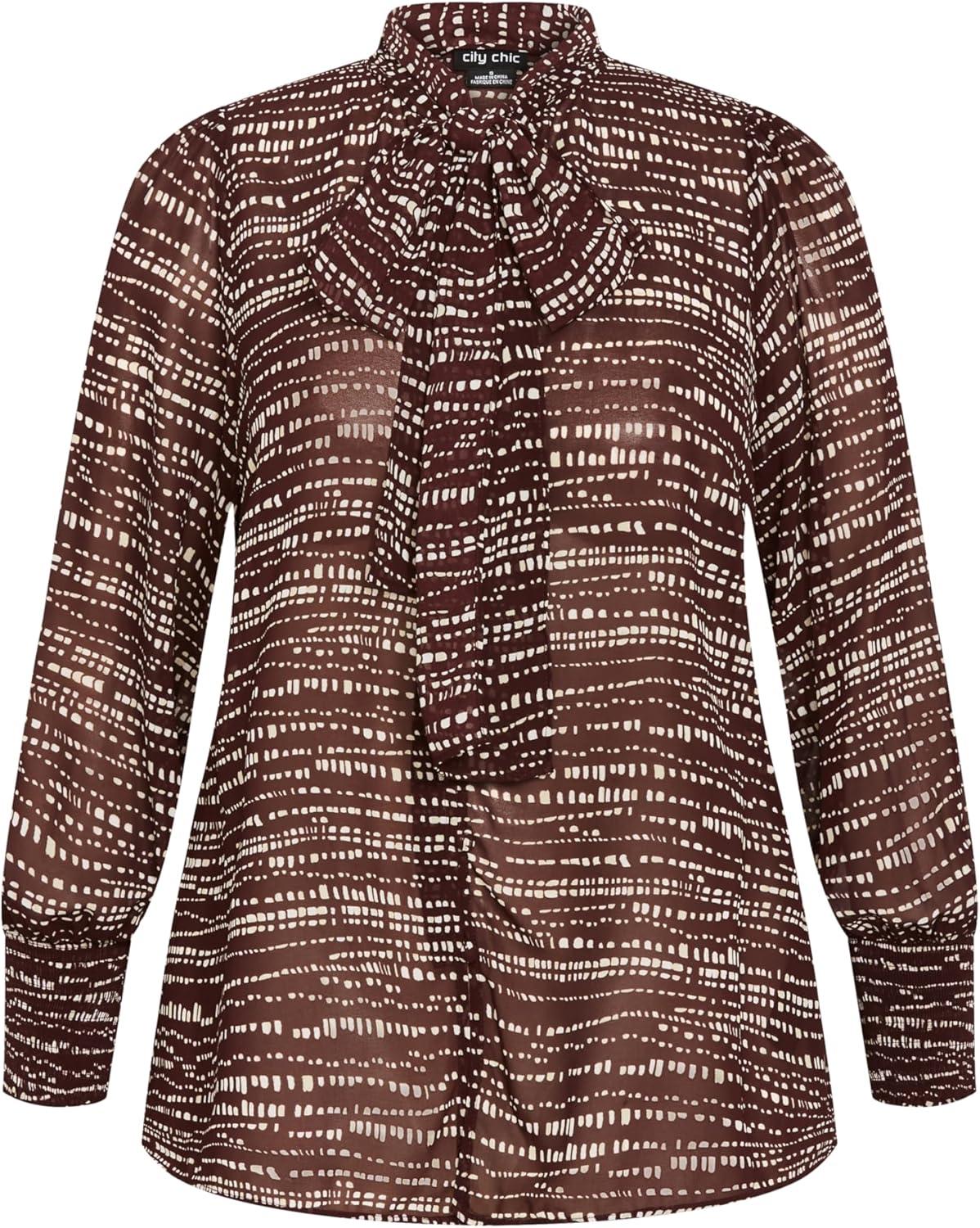 image:imageCity Chic Womens Plus Size Shirt Elm CourtColour Noise
