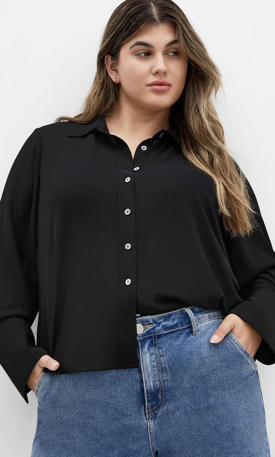 image:imageCity Chic Womens Plus Size Shirt Regent StBlack