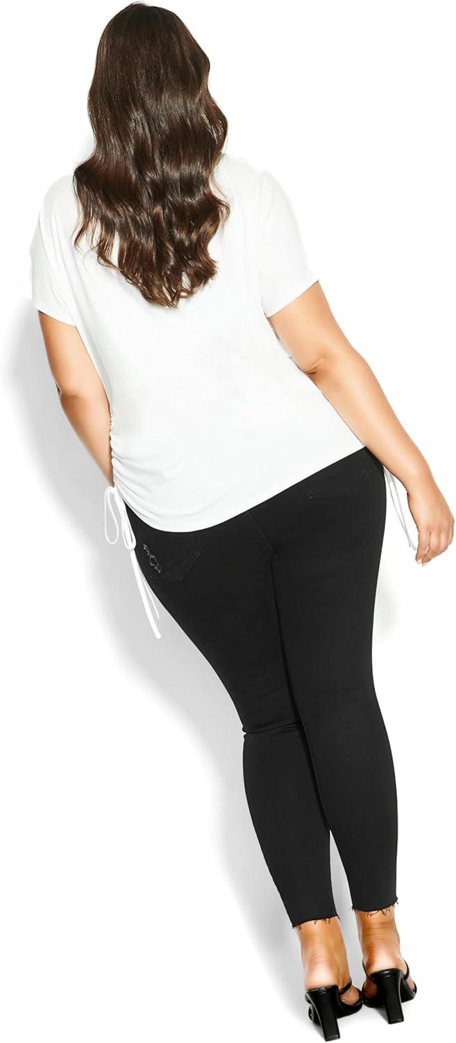 image:imageCity Chic Womens Plus Size Tee LunaIvory