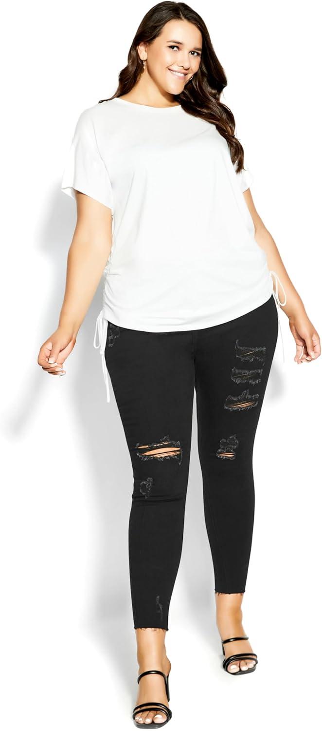 image:imageCity Chic Womens Plus Size Tee LunaIvory