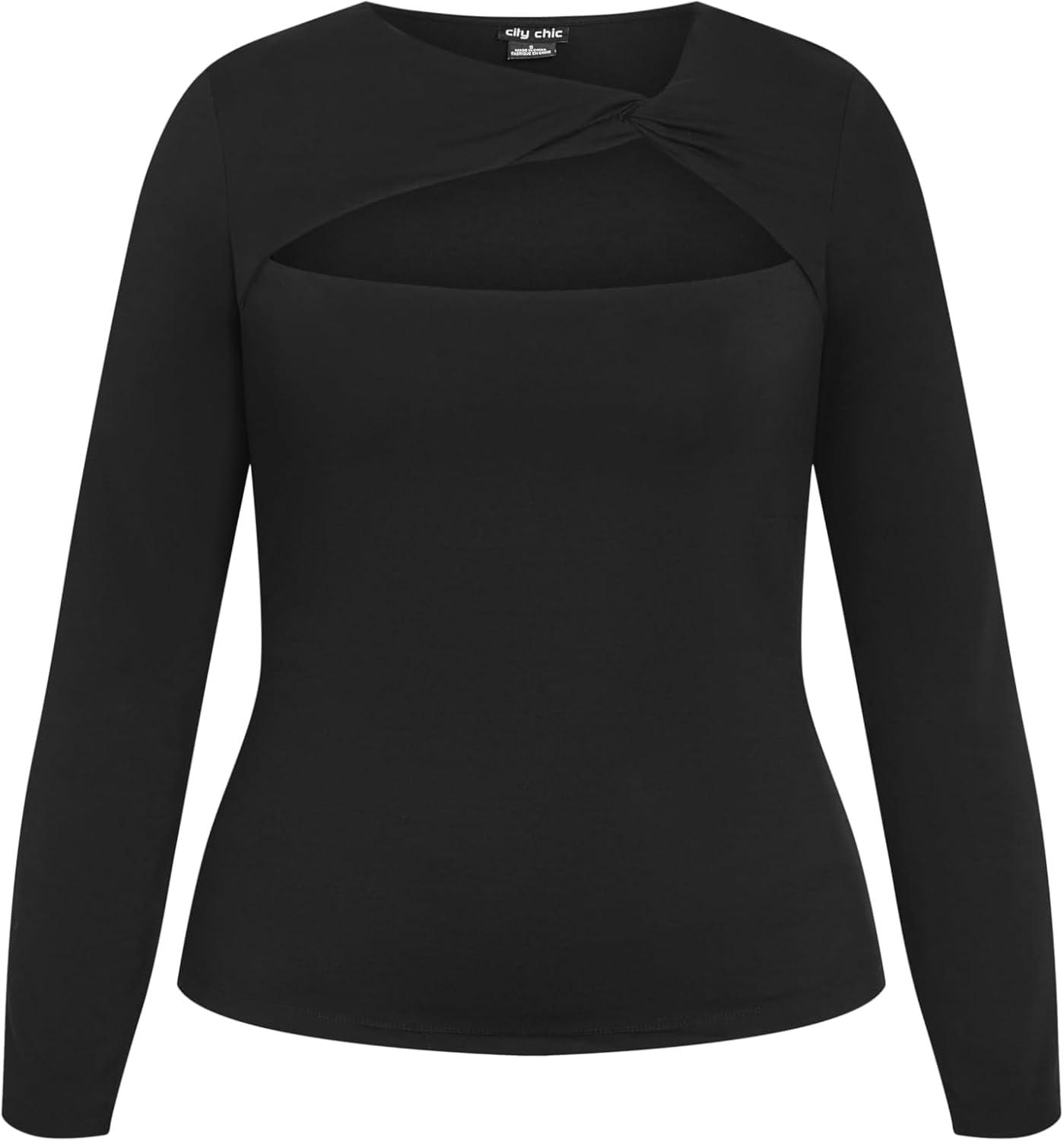 image:imageCity Chic Womens Plus Size Top Percy Street 16Black