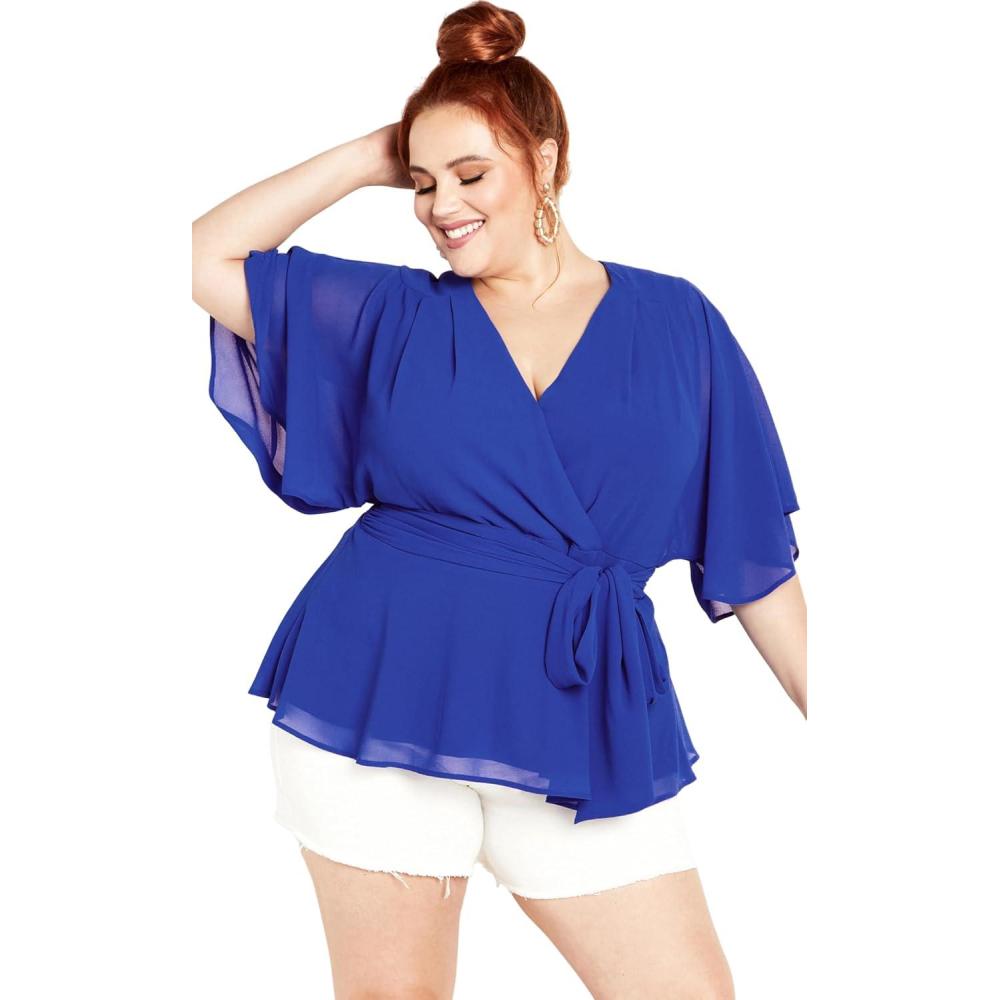 image:imageCity Chic Elegant Wrap TopUltra Blue