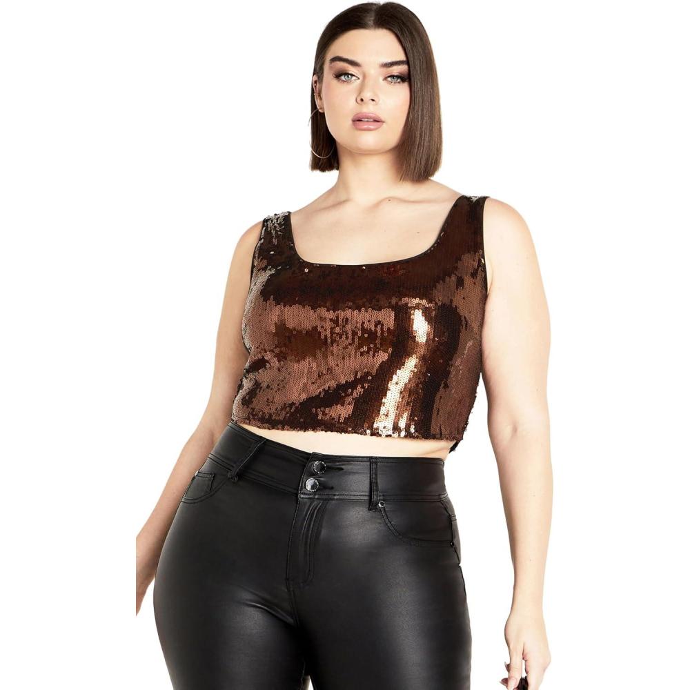 image:imageCity Chic Plus Size Top Savanna TopBronze