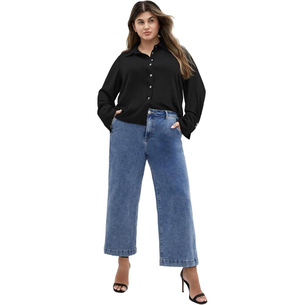 image:imageCity Chic Womens Plus Size Shirt Regent StBlack