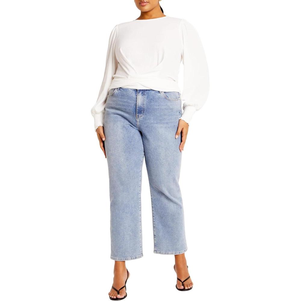 image:imageCity Chic Womens Plus Size Top Twist AmiraIvory