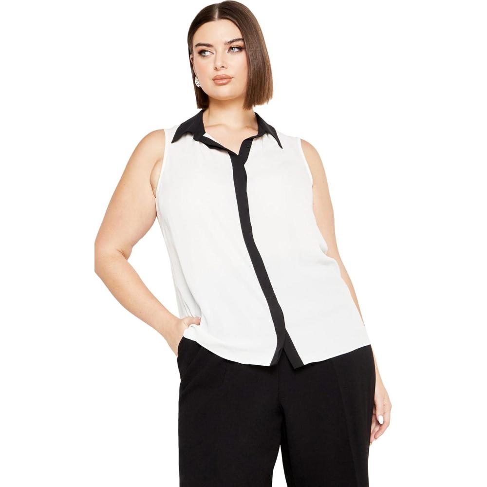 image:imageCity Chic Womens Top EleanorIvoryBlk