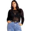 image:imageCity Chic Womens Plus Size Top  Sienna MeshaBlack