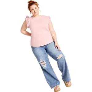 City Chic Plus Size Top, Darcy Top(Blush)