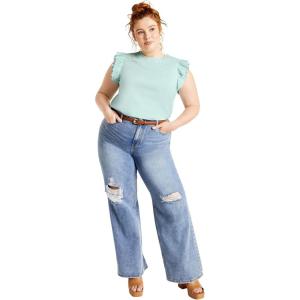 City Chic Plus Size Top, Darcy Top(Seafoam)
