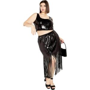City Chic Plus Size Top, Savanna Top(Black)