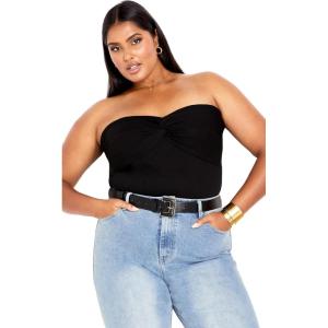 City Chic Women’s Plus Size Asher Top(Black)