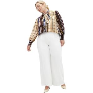 City Chic Women’s Plus Size Shirt – Elm Court(Free Style Stripe)