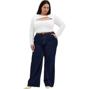 City Chic Women’s Plus Size Top – Percy Street, 16(Ivory)