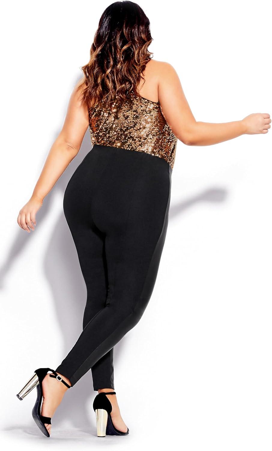 image:imageCity Chic Plus Size Pants Pleather Splice PantBlack