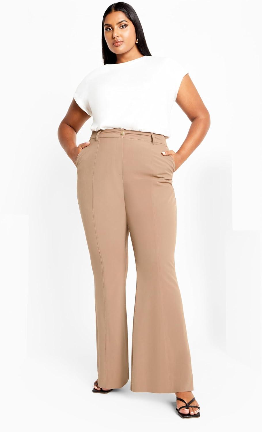 image:imageCity Chic Womens Apparel Womens CITYCHIC Plus Size Pant SloaneCaramel