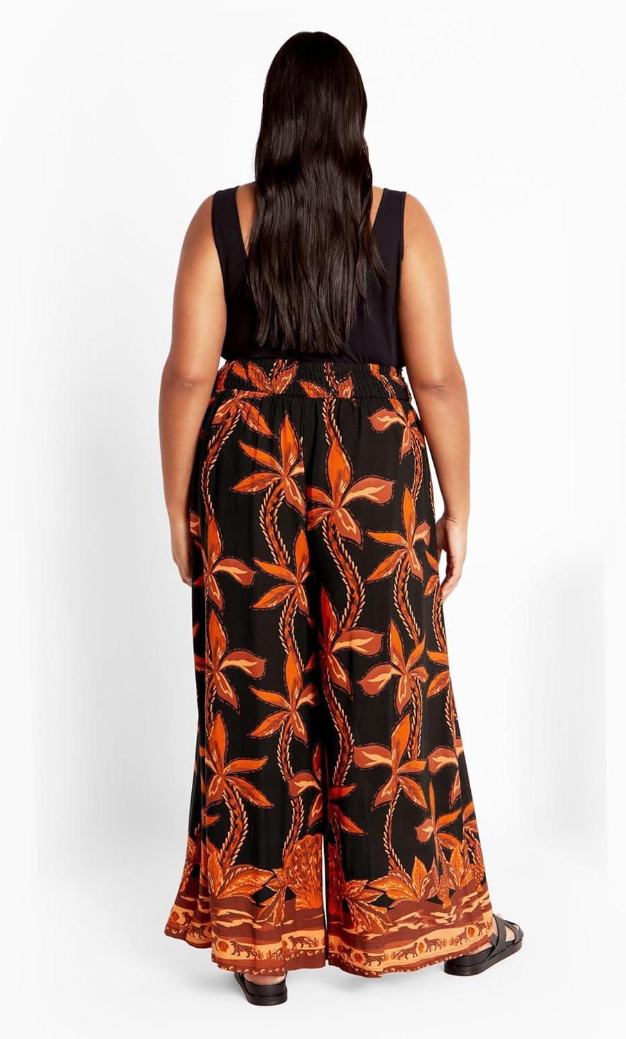 image:imageCity Chic Womens Apparel Womens Plus Size Treasure PantBlk Tahitian Brd