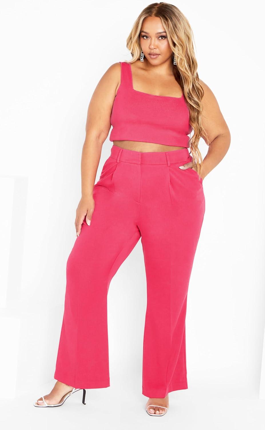 image:imageCity Chic Womens Lottie PantVibrant Pink