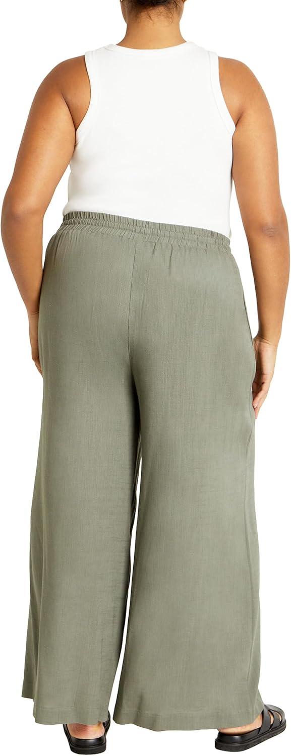 image:imageCity Chic Womens Plus Size Ashley Crop PantOlive