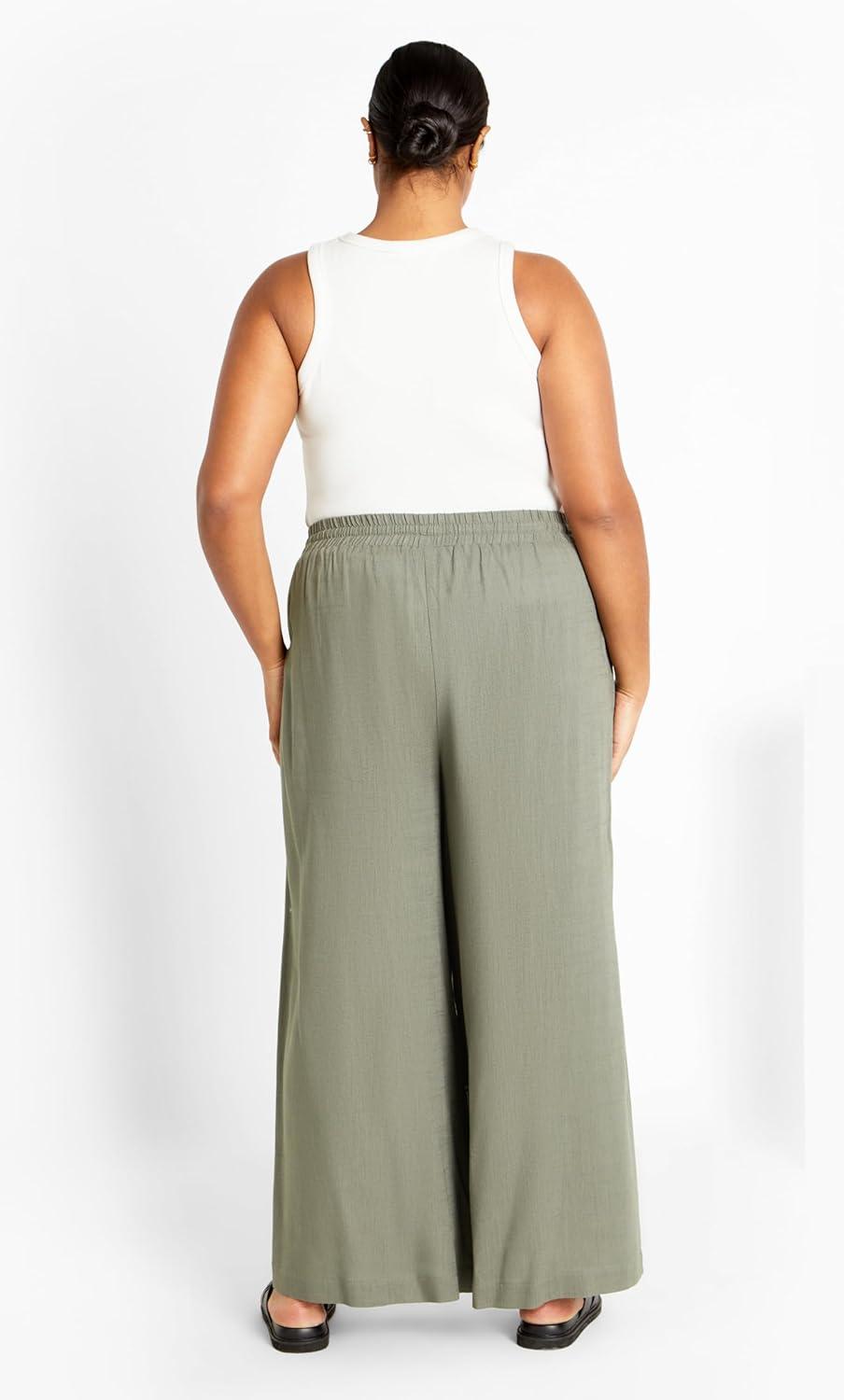 image:imageCity Chic Womens Plus Size Ashley Crop PantOlive