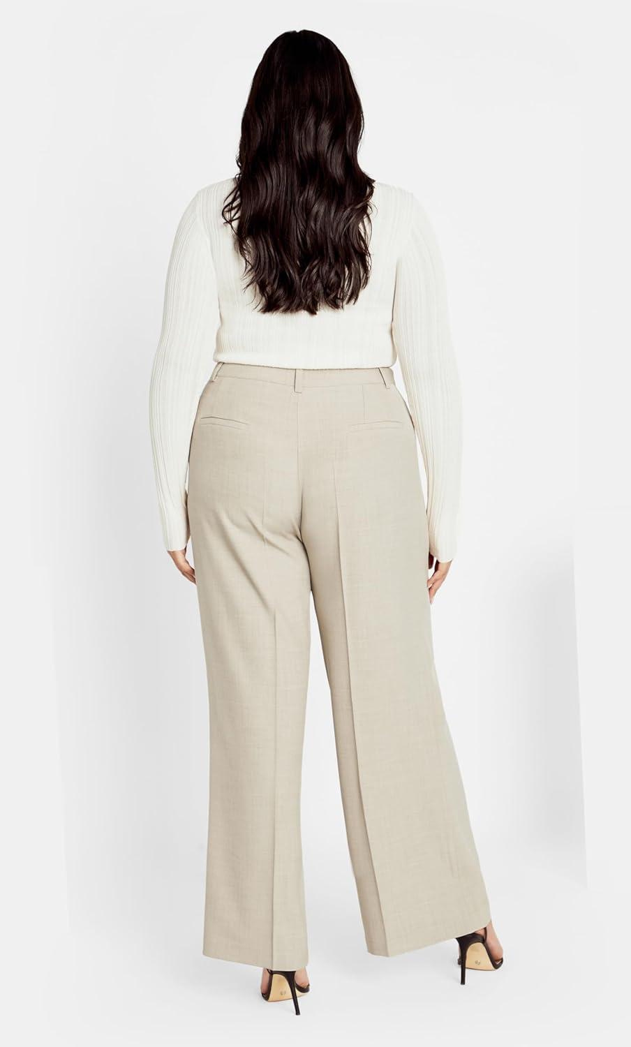 image:imageCity Chic Womens Plus Size Elia PantLatte