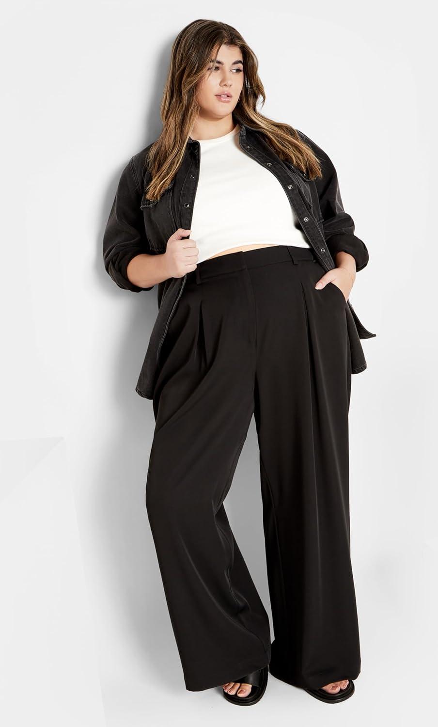 image:imageCity Chic Womens Plus Size Jordan PantBlack