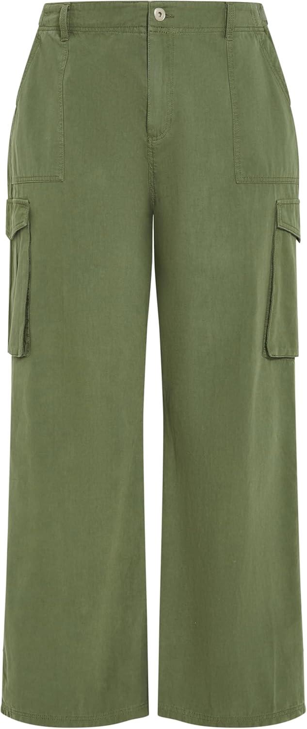 image:imageCity Chic Womens Plus Size Mia Cargo PantOlive