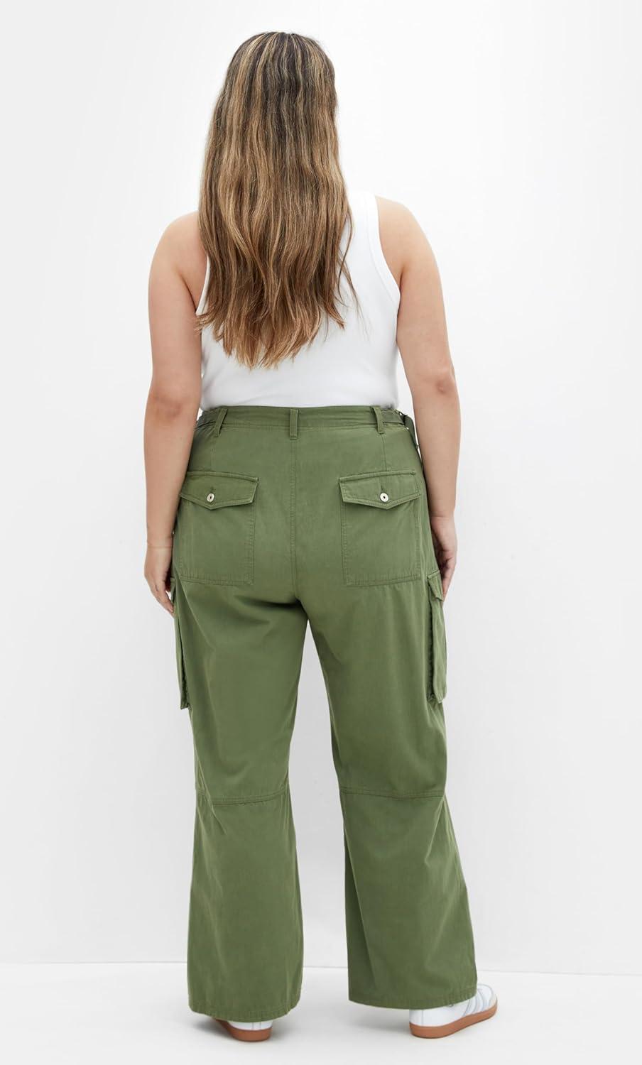 image:imageCity Chic Womens Plus Size Mia Cargo PantOlive