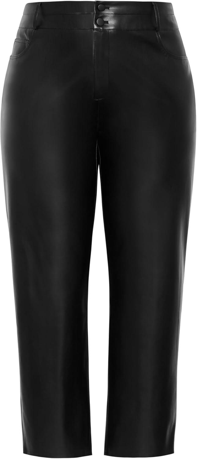 image:imageCity Chic Womens Plus Size Norah Faux Leather PantBlack