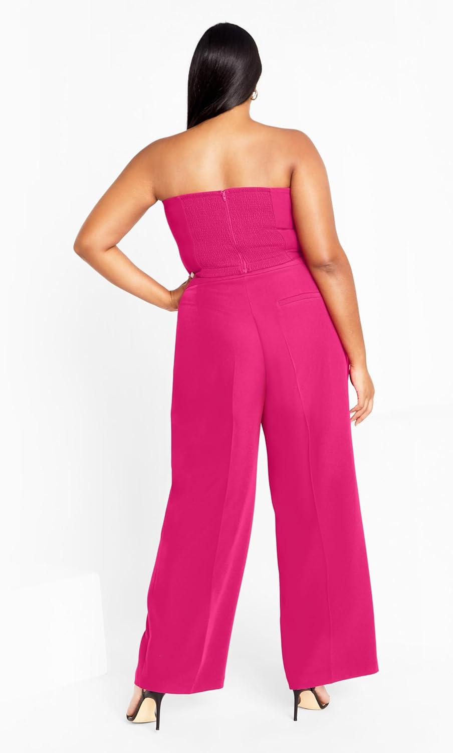 image:imageCity Chic Womens Plus Size Pant Alexis RelaxedLipstick Pink