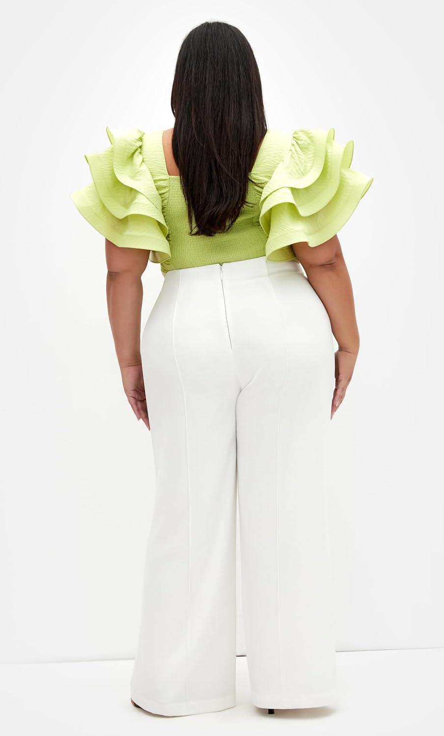 image:imageCity Chic Womens Plus Size Pant BriaIvory