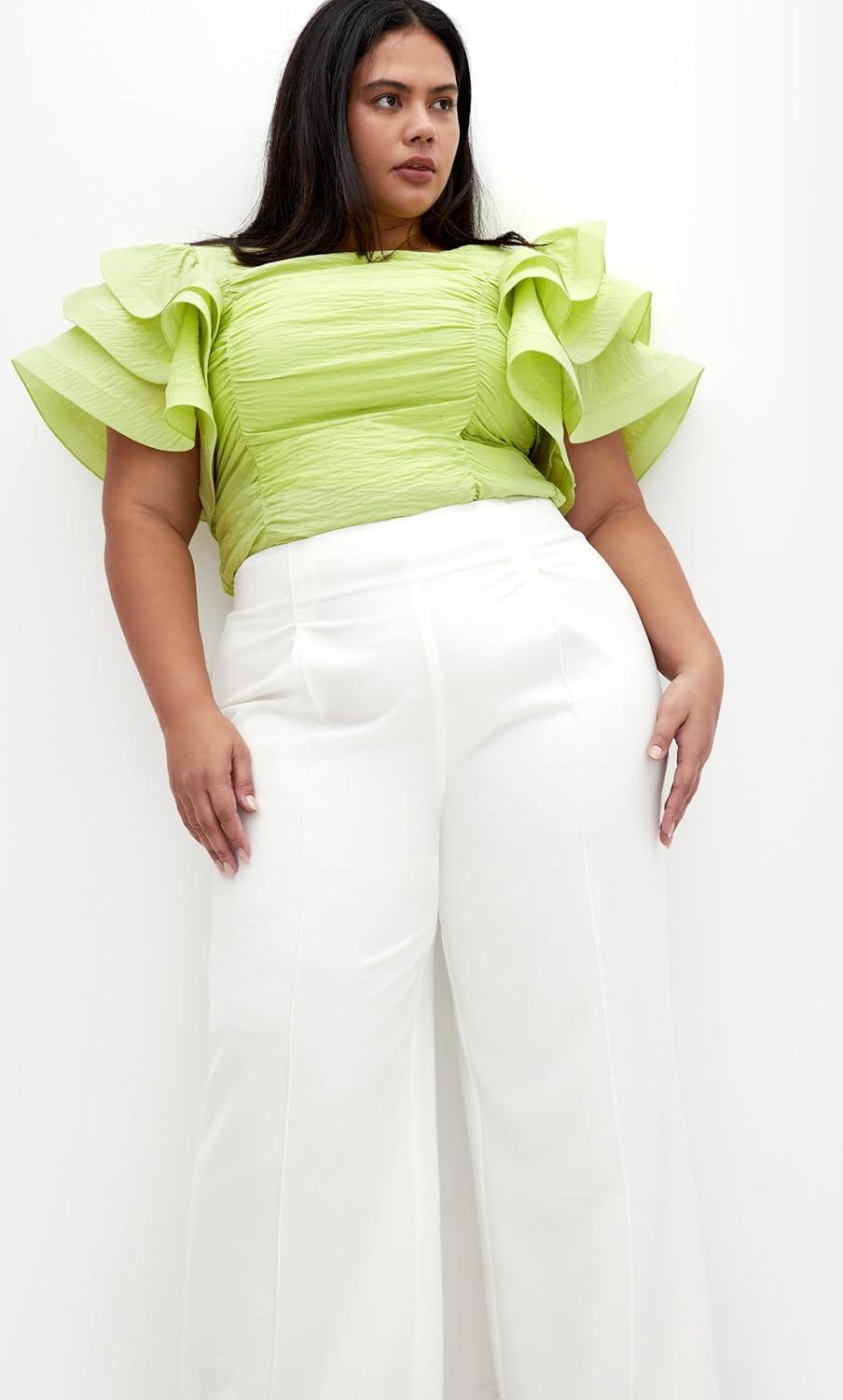 image:imageCity Chic Womens Plus Size Pant BriaIvory