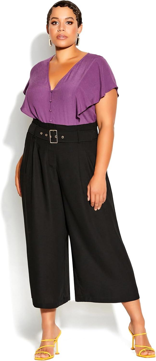 image:imageCity Chic Womens Plus Size Pant Easy CropBlack