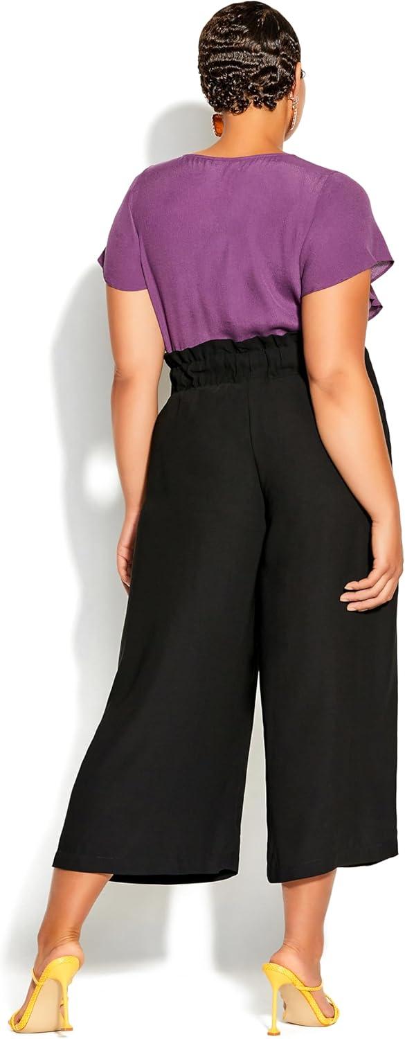 image:imageCity Chic Womens Plus Size Pant Easy CropBlack
