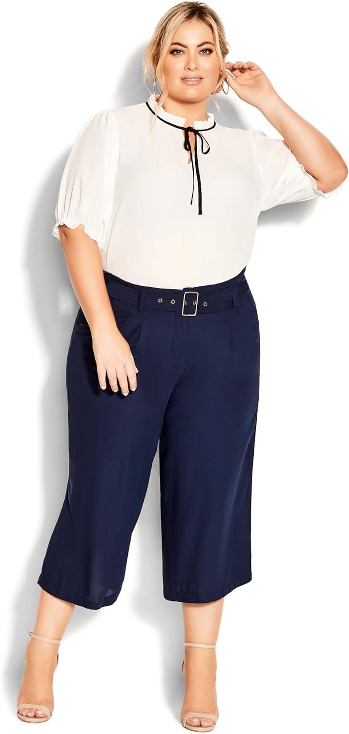 image:imageCity Chic Womens Plus Size Pant Easy CropNavy