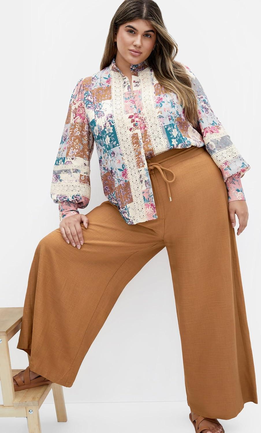 image:imageCity Chic Womens Plus Size Pant FlorenceStone