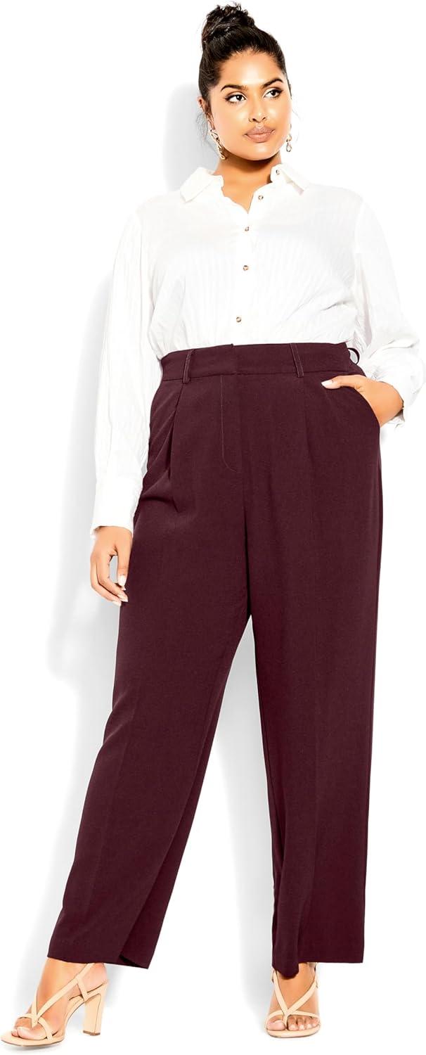 image:imageCity Chic Womens Plus Size Pant MagneticOxblood