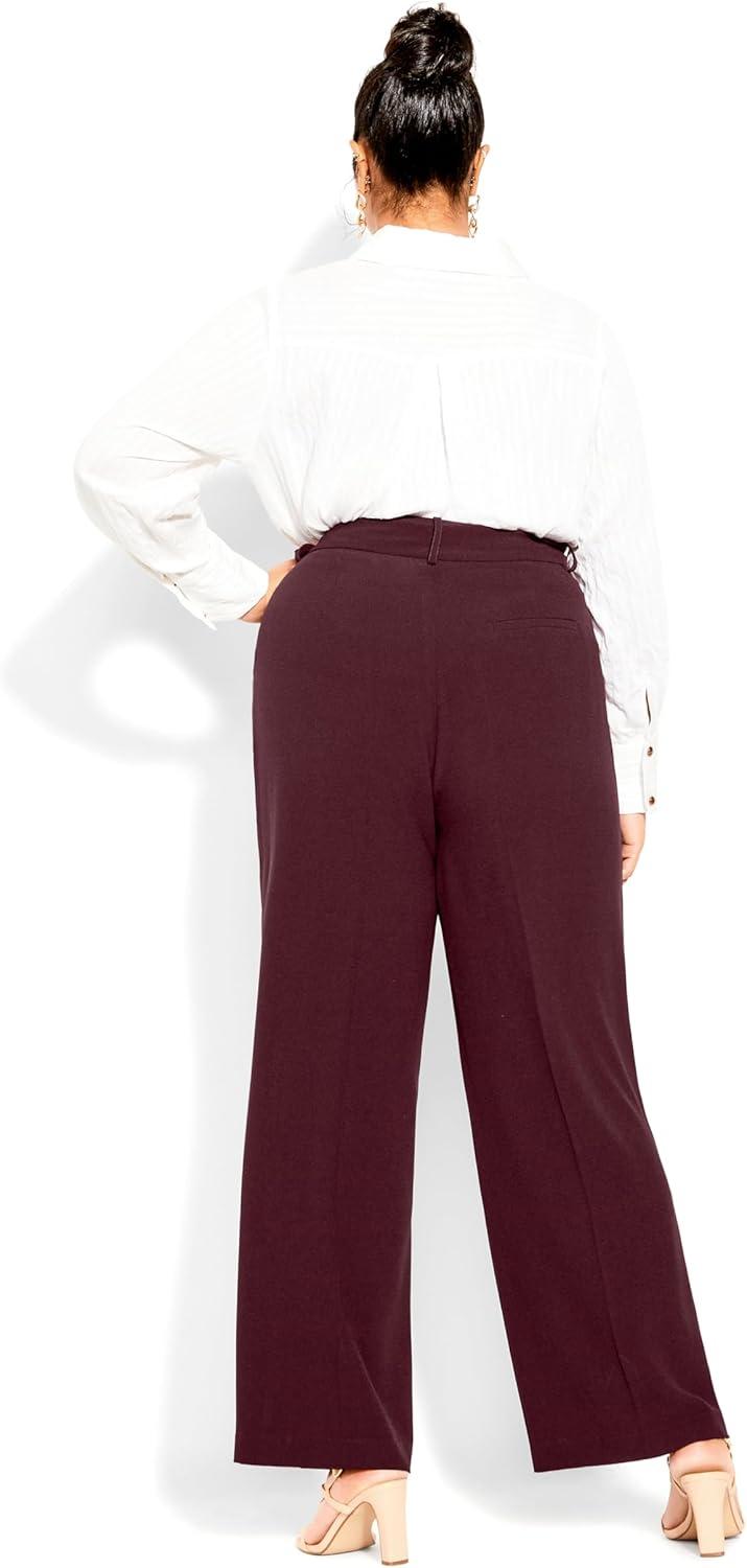image:imageCity Chic Womens Plus Size Pant MagneticOxblood