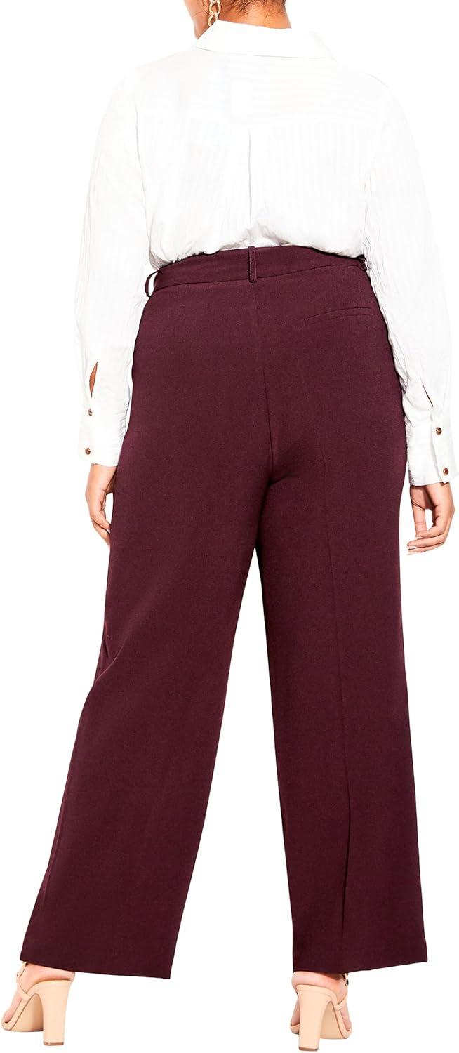 image:imageCity Chic Womens Plus Size Pant MagneticOxblood