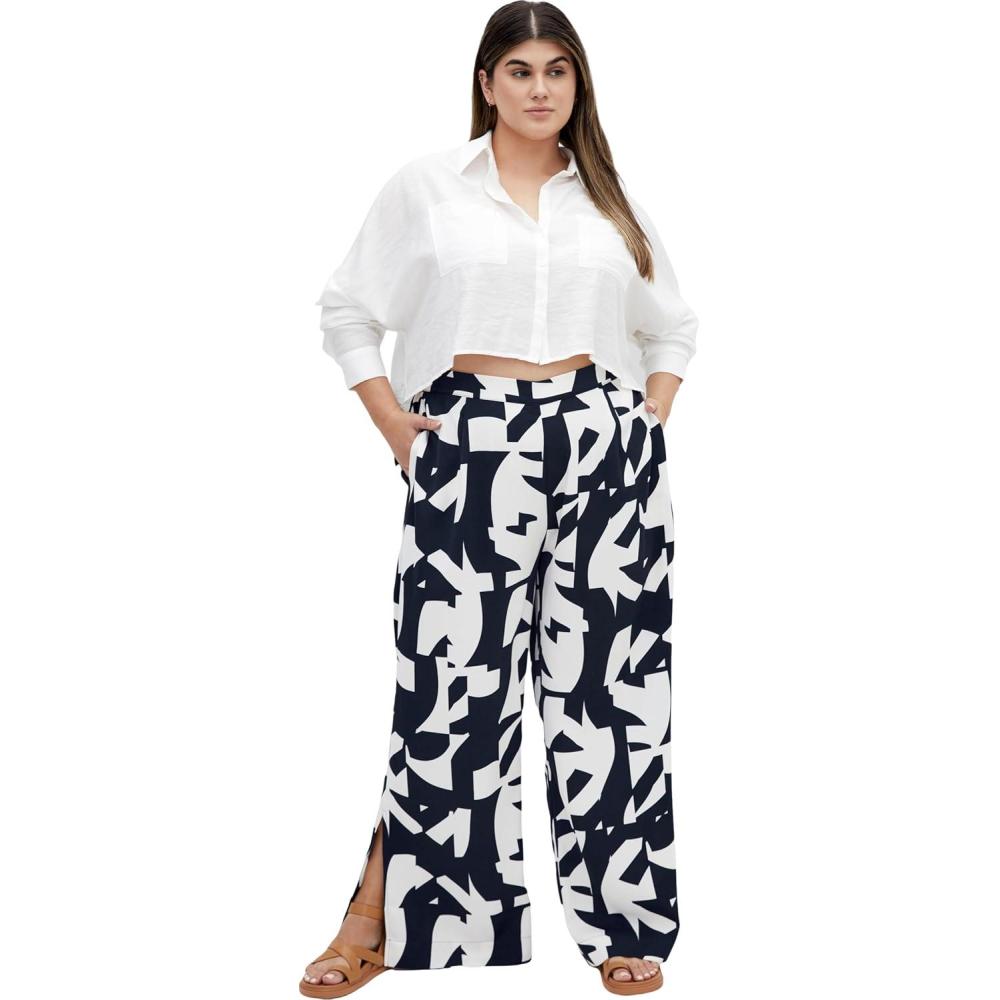 image:imageCity Chic Plus Size Pants Enya Print PantGeo Scarf