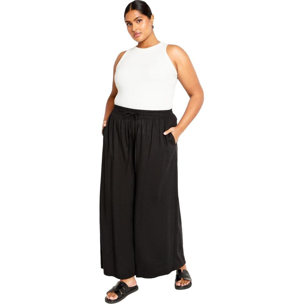 image:imageCity Chic Womens Plus Size Ashley Crop PantBlack