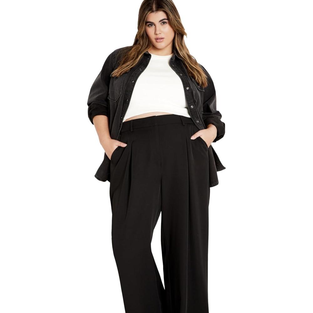 image:imageCity Chic Womens Plus Size Jordan PantBlack