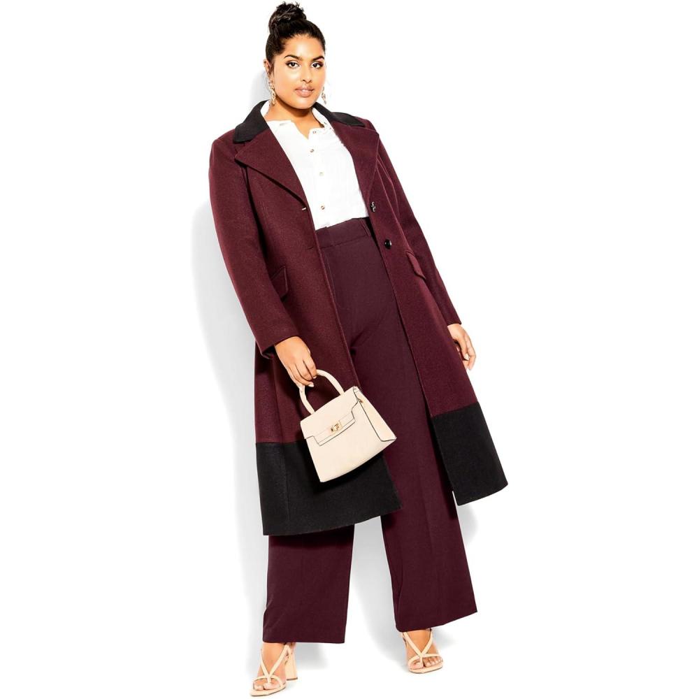 image:imageCity Chic Womens Plus Size Pant  MagneticOxblood