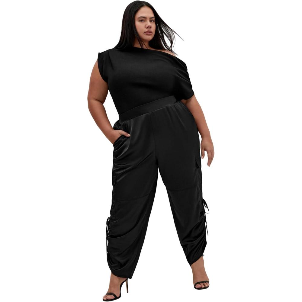 image:imageCity Chic Womens Plus Size Pant Cargo CastleBlack