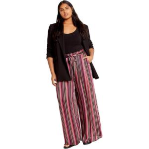City Chic Plus Size Pants, Willow Stripe Pant(Vintage Stripe)