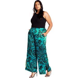 City Chic Women’s Pant – Sienna Print(Peacock Paisley)