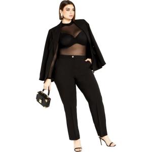 City Chic Women’s Plus Size Kara Pant(Black)