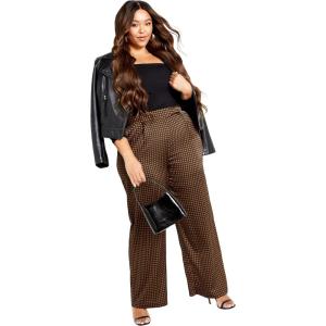 City Chic Women’s Plus Size Mara Pant(Abstract Mono)