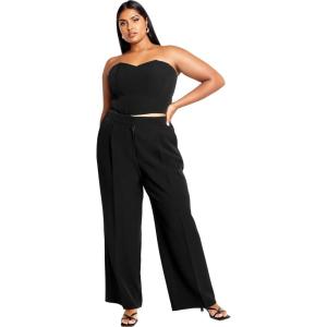 City Chic Women’s Plus Size Pant – Alexis Relaxed(Black)