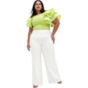 City Chic Women’s Plus Size Pant – Bria(Ivory)