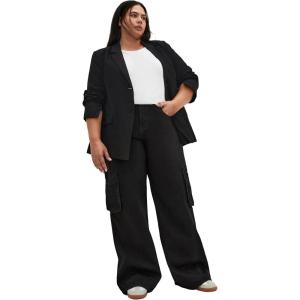 City Chic Women’s Plus Size Pant – Clarence Cargo(Black)